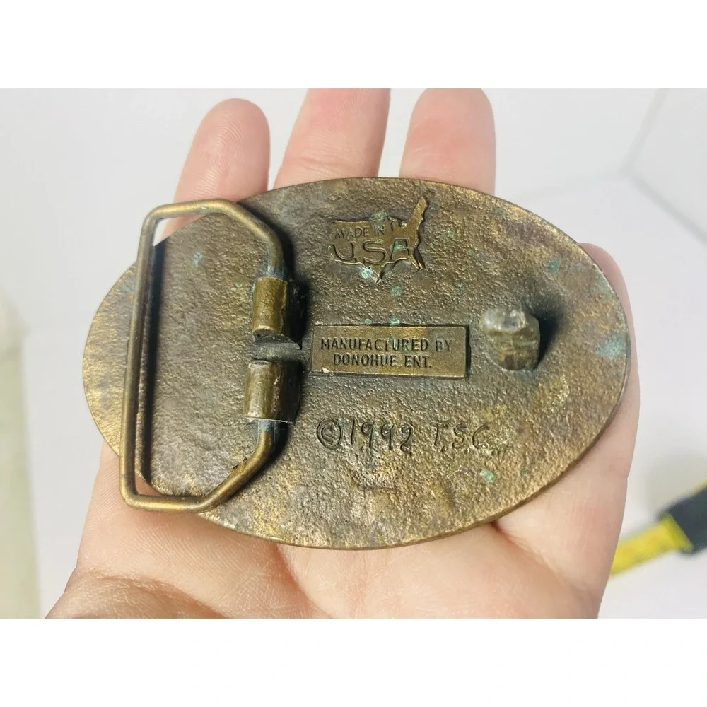 1992 Teton Stove Co Jackson Hole Wyoming Belt‎ Buckle Advertising Vintage
